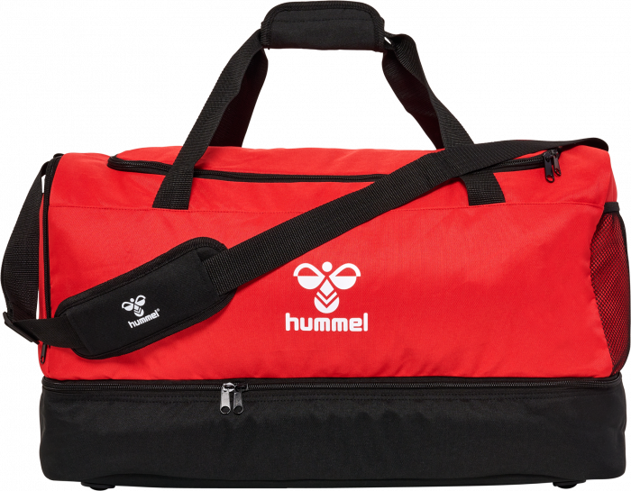 Hummel - Core 2.0 Sports Bag W. Shoe Compartment Small - True Red & noir